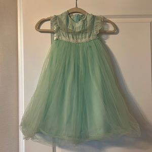 Girls Mint Green Tulle Dress